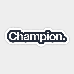 Champion. Sticker